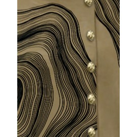 [Ramadan Top Set] Ramadan Solid Color Long Sleeve Top and Pants Set | Arabic Style, Polyester, with Faux Button Detail, for All Seasons, Women's