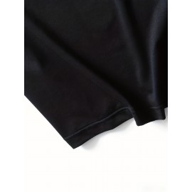 Women's Empowerment Spanish Letter Print T-Shirt - Short Sleeve Crew Neck Casual Top with Bold 