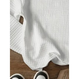 Women's Western Cowboy Print Waffle Sweatshirt - Cozy Bull Skull & Cactus LOVE Lettering Design, Casual Fall Winter Pullover, Machine Washable White Sweater for Country-Themed Outfits