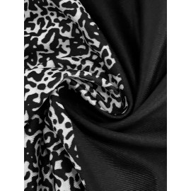 Spring and Summer Three-Piece Color-Block Print Set with Long Sleeve Jacket, Vest, and Pants for Women