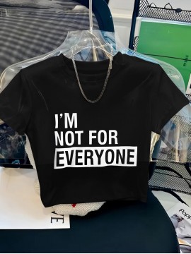 Women's  Y2K Cropped T-Shirt with 