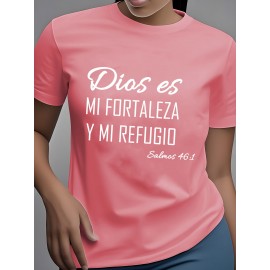 Women'S Black T-Shirt with Inspirational Biblical Verse 